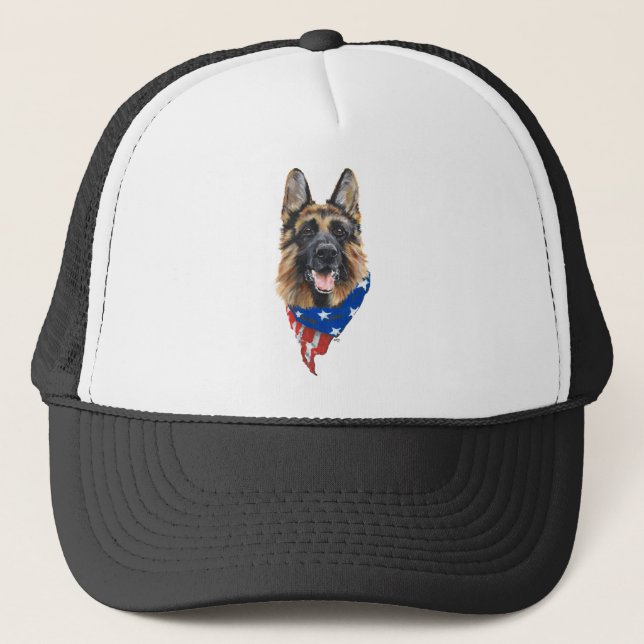 Deutscher Schäferhund Truckerkappe (Vorderseite)