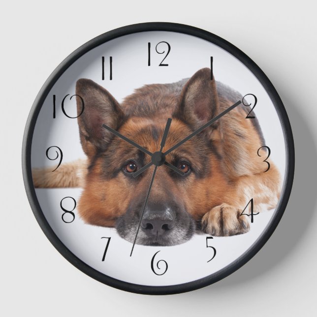 Deutscher Schäferhund Uhr (Vorderseite)