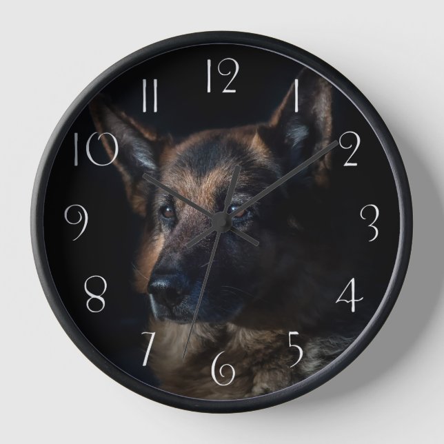 Deutscher Schäferhund Uhr (Vorderseite)