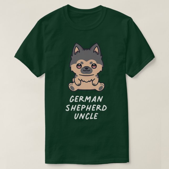 Deutscher Schäferhund Uncle Kawaii Anime Dog Lover T-Shirt (Design vorne)
