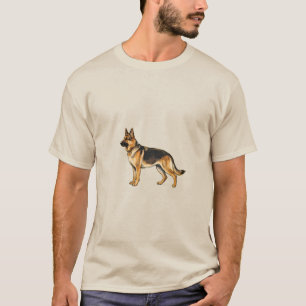 Deutscher Schäferhund und Hundefutter Doppelseitig T-Shirt