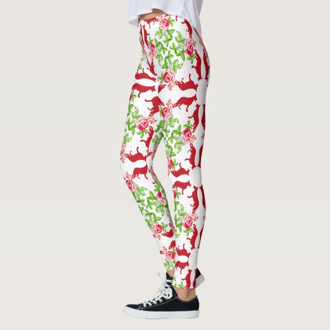 Deutscher Schäferhund und Rose Leggings (Links)