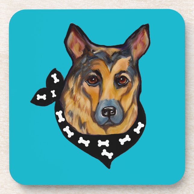DEUTSCHER SCHÄFERHUND UNTERSETZER (Vorderseite)