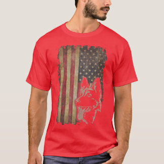 Deutscher Schäferhund (US Flag Funny Dog Owner) T-Shirt
