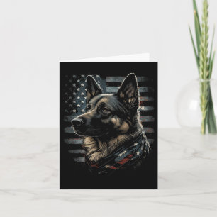 Deutscher Schäferhund Usa Flagge Patriotischer Sch Karte