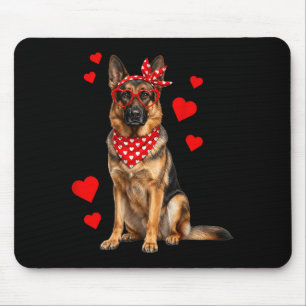 Deutscher Schäferhund Valentinstag Hunde Liebhaber Mousepad