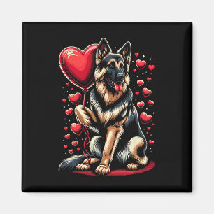 Deutscher Schäferhund Valentinstag Hundebesitzer V Magnet