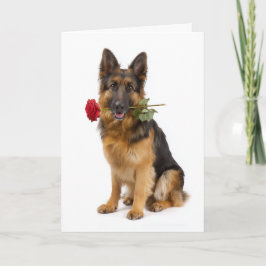 Deutscher Schäferhund Valentinstag Karte