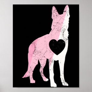 Deutscher Schäferhund Valentinstag Knuddelliebe Hu Poster