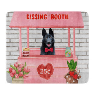 Deutscher Schäferhund Valentinstag Kussstand Schneidebrett
