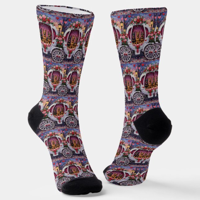Deutscher Schäferhund Valentinstag  Socken (Gewinkelt)