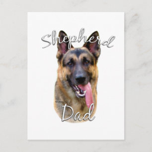Deutscher Schäferhund-Vater 2 Postkarte