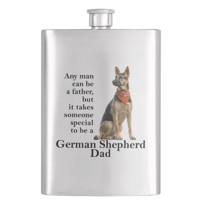 Deutscher Schäferhund Vater Flask Flachmann (Vorderseite)