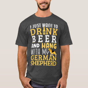 Deutscher Schäferhund Vater Funny Vaters Day Hund T-Shirt