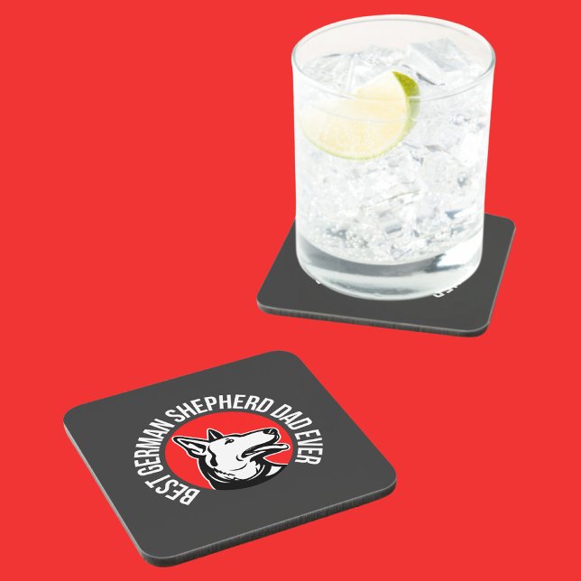 Deutscher Schäferhund-Vater, Hund-Vater Getränkeuntersetzer (Von Creator hochgeladen)