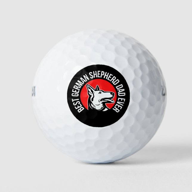 Deutscher Schäferhund-Vater, Hund-Vater Golfball (Vorderseite)