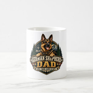 Deutscher Schäferhund-Vater Treues Vintage-Abzeich Kaffeetasse