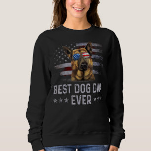 Deutscher Schäferhund-Vater Vintage-amerikanische Sweatshirt