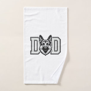 Deutscher Schäferhund-Vater Vintage-Vector-Shirt-D Handtuch
