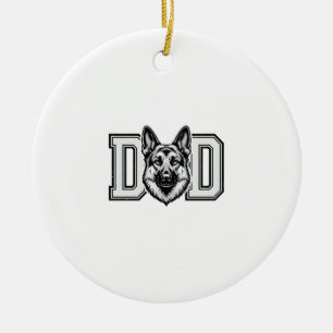 Deutscher Schäferhund-Vater Vintage-Vector-Shirt-D Keramik Ornament