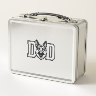 Deutscher Schäferhund-Vater Vintage-Vector-Shirt-D Metall Brotdose