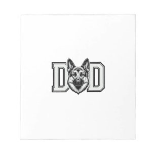 Deutscher Schäferhund-Vater Vintage-Vector-Shirt-D Notizblock