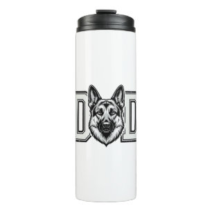 Deutscher Schäferhund-Vater Vintage-Vector-Shirt-D Thermosbecher
