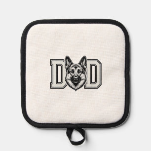 Deutscher Schäferhund-Vater Vintage-Vector-Shirt-D Topflappen