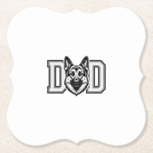 Deutscher Schäferhund-Vater Vintage-Vector-Shirt-D Untersetzer