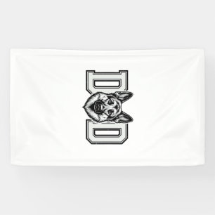 Deutscher Schäferhund-Vater Vintage-Vektor-Shirt-D Banner