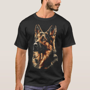 Deutscher Schäferhund Vektor T-Shirt