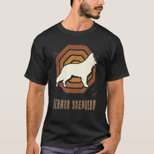 Deutscher Schäferhund Vintage Retro Klassische Hun T-Shirt