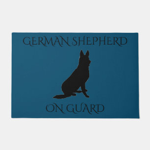 Deutscher Schäferhund vor der Tür! Fußmatte