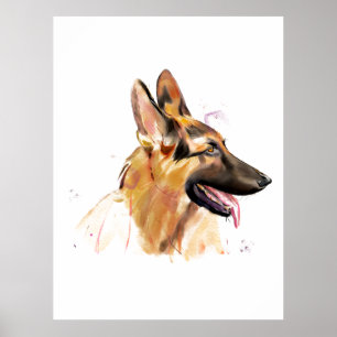 Deutscher Schäferhund Wandkunst Poster