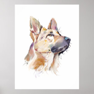 Deutscher Schäferhund Wandkunst Poster – Hunde Kun