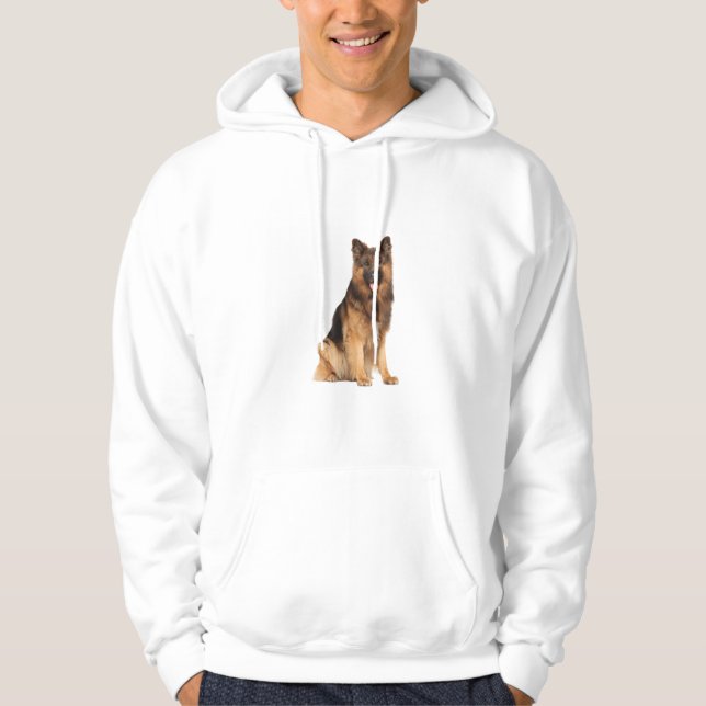Deutscher Schäferhund, Wäscherin gerade Design, Hu Hoodie (Vorderseite)