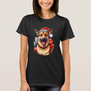 Deutscher Schäferhund Weihnachten Deutscher Schäfe T-Shirt