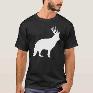 Deutscher Schäferhund Weihnachten Rentier Geweih X T-Shirt