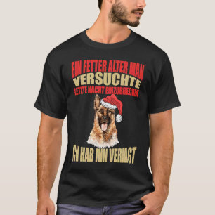 Deutscher Schäferhund Weihnachten Santa Claus T-Shirt
