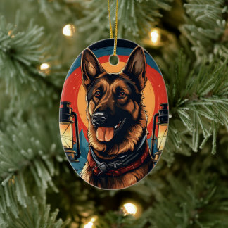 Deutscher Schäferhund Weihnachts Haustier Ornament