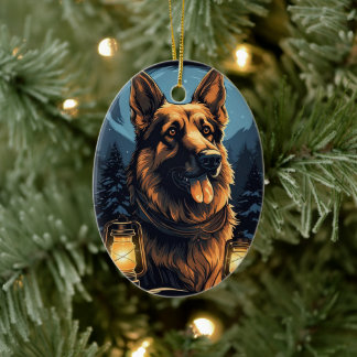 Deutscher Schäferhund Weihnachts Haustier Ornament