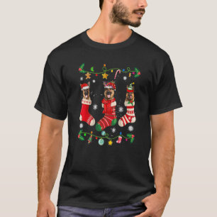 Deutscher Schäferhund Weihnachts Socken Xmas Hund T-Shirt