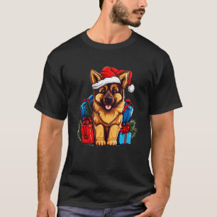 Deutscher Schäferhund Weihnachts-Spaß Festlich Fei T-Shirt