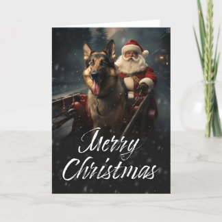 Deutscher Schäferhund Weihnachtskarte Feiertagskarte