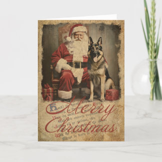 Deutscher Schäferhund Weihnachtskarte Feiertagskarte