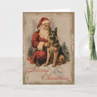 Deutscher Schäferhund Weihnachtskarte Feiertagskarte
