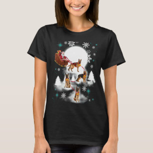 Deutscher Schäferhund Weihnachtsmann Frohe Weihnac T-Shirt
