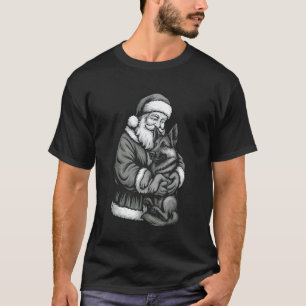 Deutscher Schäferhund Weihnachtsmann Weihnachten H T-Shirt