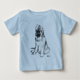 Deutscher Schäferhund-Welpe Baby T-shirt