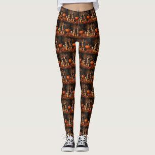 Deutscher Schäferhund-Welpe Herbstfreude Kürbis  Leggings